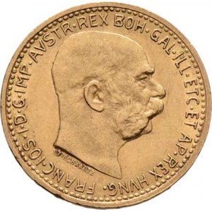 František Josef I., 1848 - 1916, 10 Koruna 1910 - Schwartz, 3.384g, nep.hr.,