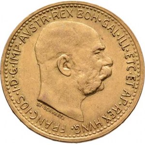František Josef I., 1848 - 1916, 10 Koruna 1911 - Schwartz, 3.384g, nep.hr.,