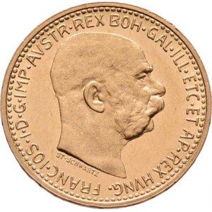 František Josef I., 1848 - 1916, 10 Koruna 1911 - Schwartz, 3.386g, nep.hr.,
