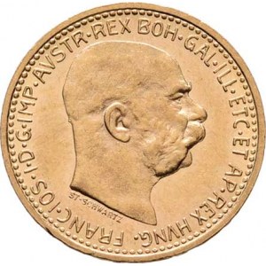 František Josef I., 1848 - 1916, 10 Koruna 1911 - Schwartz, 3.385g, nep.hr.,