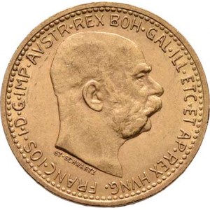 František Josef I., 1848 - 1916, 10 Koruna 1911 - Schwartz, 3.383g, nep.hr.,