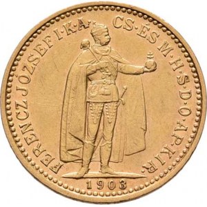 František Josef I., 1848 - 1916, 10 Koruna 1903 KB, 3.372g, nep.hr., nep.rysky, pěkná