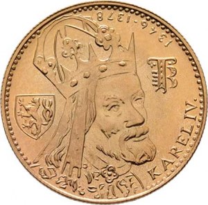 Československo, období 1960 - 1990, Dukát 1980 - Karel IV. (pouze 1808 ks), 3.490g