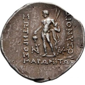 Thrakia, Maroneia, po roce 148 př.Kr., AR Tetradrachma, Hlava Dionýsa zprava / Dionýsos