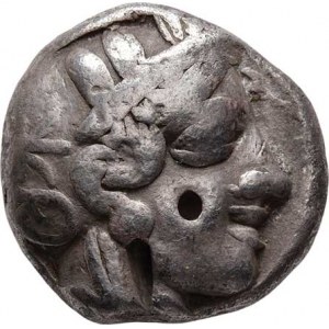 Attika, Atény, 393 - 300 př.Kr., AR Tetradrachma, Hlava Atény doprava / sova doprava,