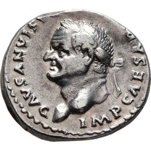 Vespasianus, 69 - 79, AR Denár, Rv:IOVIS.CVSTOS., stoj.Jupiter, RIC.124b,