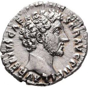 Marcus Aurelius, jako césar, 139 - 161, AR Denár, Rv:TR.POT.VIII.COS.II., Genius Exercitus