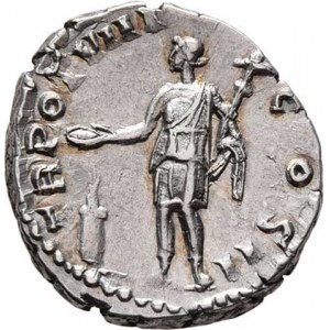 Marcus Aurelius, jako césar, 139 - 161, AR Denár, Rv:TR.POT.VIII.COS.II., Genius Exercitus