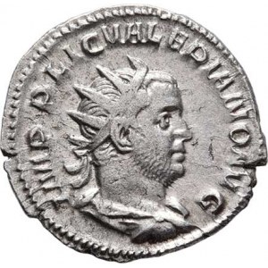 Valerianus I., 253 - 260, Bil.antoninianus, Rv:VIRTVS.AVG., stojící voják