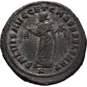 Maximianus Galerius - jako césar, 293 - 305, Follis, Rv:SALVIS.AVGG.ET.CAESS.FEL.KART., RIC.32b,