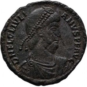 Julianus II., 360 - 363, AE1, Rv:SECVRITAS.REIPVB., býk, hvězdy, RIC.8.243,