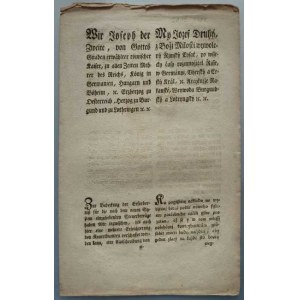 Patenty a cirkuláře :, Josef II., 28.12.1789 - vybíraní berně pro náhradu