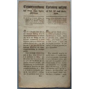 Patenty a cirkuláře :, František II., 5.IV.1821 - osvobození tence tepaného