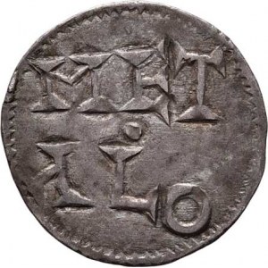 Francká říše, Karel Lysý, 840 - 877, Denár b.l.(864-877), Melle v Akvitánii, podobný jako