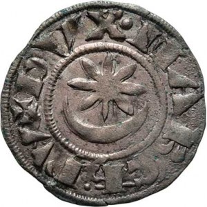Francie - Provence, Raimond VI.-VII., 1194 - 1249, Denár b.l., měsíc s hvězdou, opis / kříž, opis,