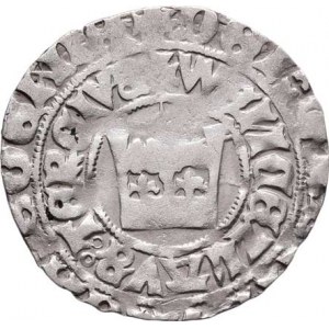Václav IV., 1378 - 1419, Pražský groš - blíže neurčený, 2.578g, mírně exc.,