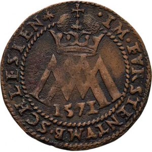 Maxmilian II., 1564 - 1576, Početní peníz 1571, Vratislav-Leve, Pro.A.8.1.1,