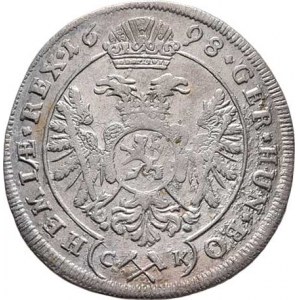 Leopold I., 1657 - 1705, 3 Krejcar 1698 CK, K.Hora-Krahe, Nech.318, MKČ.1460,