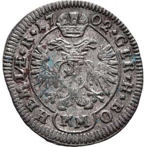 Leopold I., 1657 - 1705, Krejcar 1702 KM, K.Hora-provizorium, MKČ.1472,