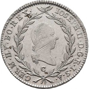 Josef II., (1765 -) 1780 - 1790, 20 Krejcar 1784 C, Praha, P.31, MKČ.2013, 6.673g,