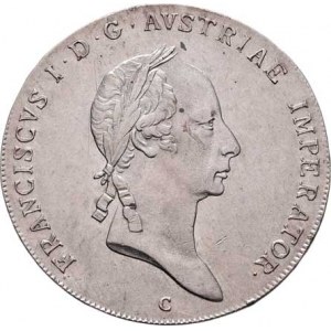 František II., 1792 - 1835, Tolar konvenční 1826 C, Praha, 27.965g, nep.just.,