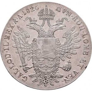 František II., 1792 - 1835, Tolar konvenční 1826 C, Praha, 27.965g, nep.just.,