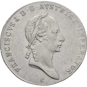 František II., 1792 - 1835, Tolar konvenční 1827 C, Praha, 27.994g, varianta
