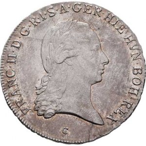František II., 1792 - 1835, 1/2 Tolar křížový 1797 C, Praha, 14.327g, nep.hr.,