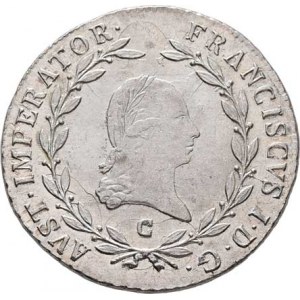 František II., 1792 - 1835, 20 Krejcar 1809 C, Praha, 6.614g, nep.hr., nep.rysky,