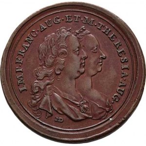 Marie Terezie a František Lotrinský, Donner - AE medaile na otevření vídeň.university 1756
