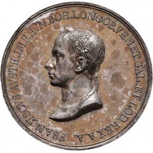 František II., 1792 - 1835, Manfredini - AR medaile na holdování v Miláně 1815 -