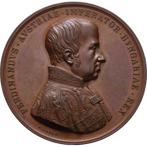 Arcivévoda Josef Antonín - uherský palatin, 1776-1847, Lange - AE medaile na 50 let správy Uher 179