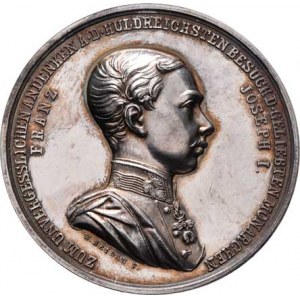 František Josef I., 1848 - 1916, Seidan - AR medaile pražské ostrostřelec. gardy 1852