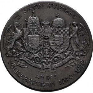 František Josef I., 1848 - 1916, Sign.BHM - pamětní medaile na dva roky války 1916 -