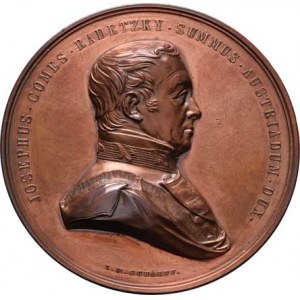 Radecký z Radče, Jan Josef Václav, 1766 - 1858, I.M.Scharff - AE medaile na italská vítězství 1849
