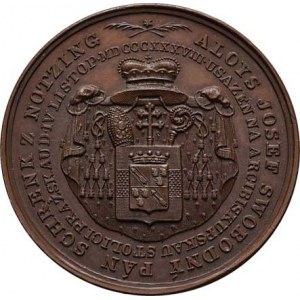 Praha-arcibisk., Alois Josef Schrenk, 1838 - 1849, Lerch - AE introniz. medaile 4.XI.1838 - korunov