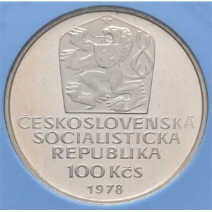 Československo 1961 - 1990, 100 Koruna 1978 - 700 let úmrtí Karla IV., KM.93