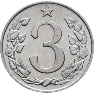 Československo 1961 - 1990, 3 Haléř 1962 - původní ražba, KM.52 (Al), 0.671g RR!