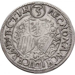 Rudolf II., 1576 - 1612, 3 Krejcar 1604, Hall, M-A.90 - varianta - otočená