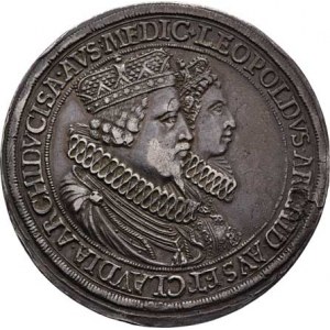 Arcivévoda Leopold Tyrolský a Claudia Medici, 2 Tolar b.l. (1626) - svatební, M-A.106, M-T.463,