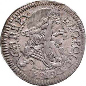 Leopold I., 1657 - 1705, 3 Krejcar 1706 IP - posmrtný, Sv.Vít-Josef Preiss,