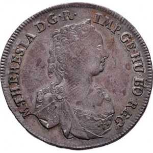 Marie Terezie, 1740 - 1780, 1/2 Tolar 1764, Hall, N.28, M-A.265, 13.993g,