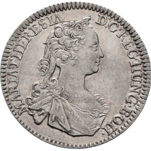 Marie Terezie, 1740 - 1780, 1/4 Tolar 1745, Hall, N.9, M-A.246, 7.260g, nep.hr.,