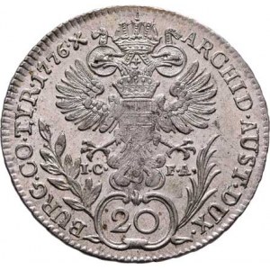 Marie Terezie, 1740 - 1780, 20 Krejcar 1776 IC-FA, Vídeň, N.55, KM.1999, 6.663g,