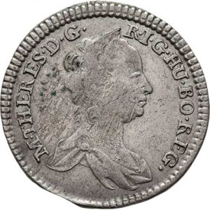 Marie Terezie, 1740 - 1780, 3 Krejcar 1754, Vídeň, N.37, M-A.255, 1.639g,