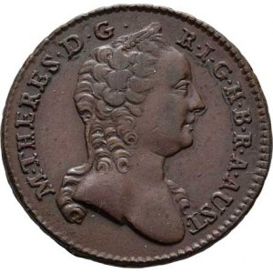 Marie Terezie, 1740 - 1780, Cu Krejcar 1760 W, Vídeň, M-A.261, N.41, 10.469g,