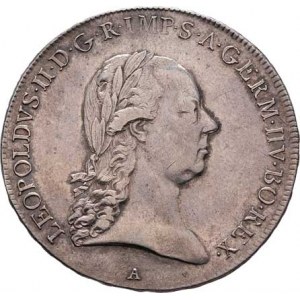 Leopold II., 1790 - 1792, 1/2 Tolar konvenční 1792 A, Vídeň, P.12, M-A.295,