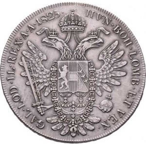 František II., 1792 - 1835, Tolar konvenční 1825 A, Vídeň, 27.931g, nep.just.,