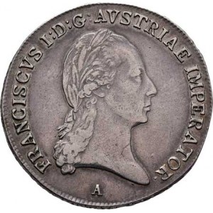 František II., 1792 - 1835, 1/2 Tolar konvenční 1815 A, Vídeň, 13.908g, dr.hr.,