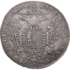 František II., 1792 - 1835, 1/2 Tolar konvenční 1815 A, Vídeň, 13.908g, dr.hr.,